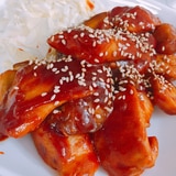 甘辛うまうま♫韓国風~鶏肉と茄子のヤンニョム炒め